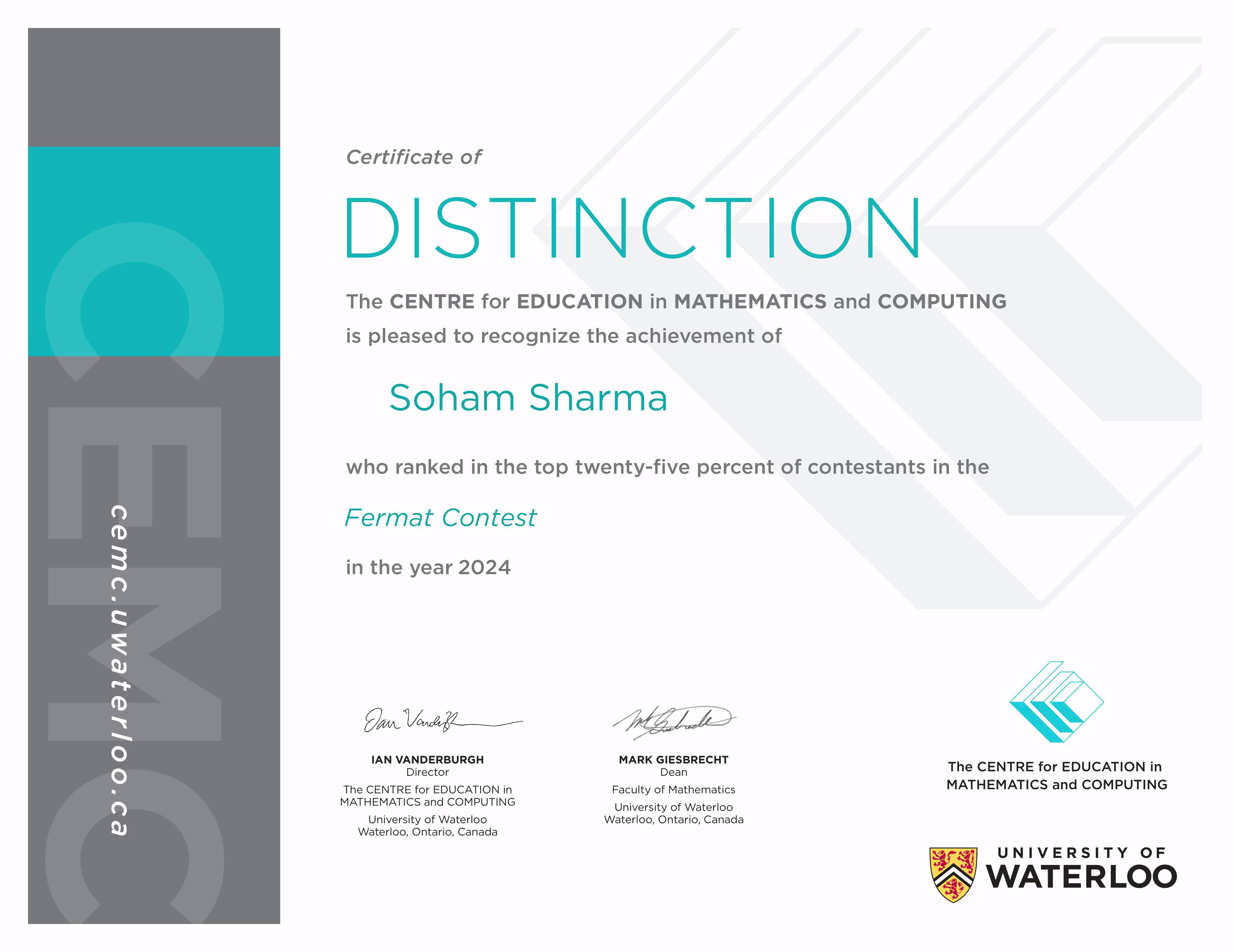 Fermat Certificate